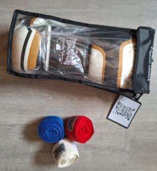 Guantes boxeo Fighter Choice + vendas Everlast