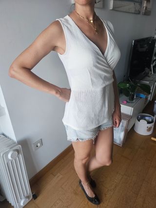 Blusa blanca Morgan - Talla S
Ajustable