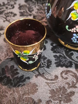 Set da liquore Murano dipinto a mano