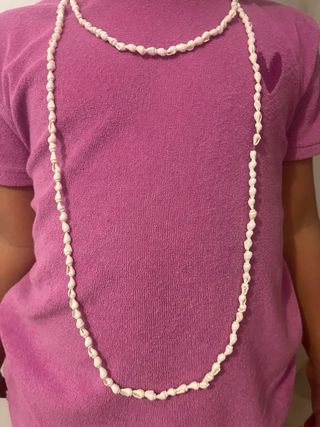 lote de collares conchas - artesanales