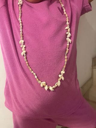 lote de collares conchas - artesanales