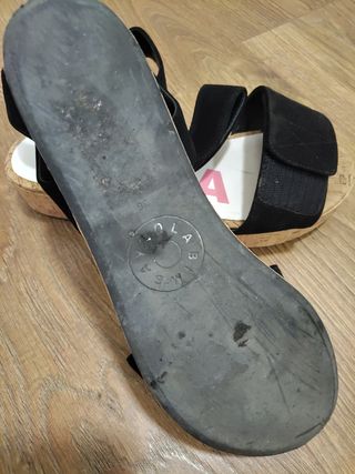 Sandalias planas negras