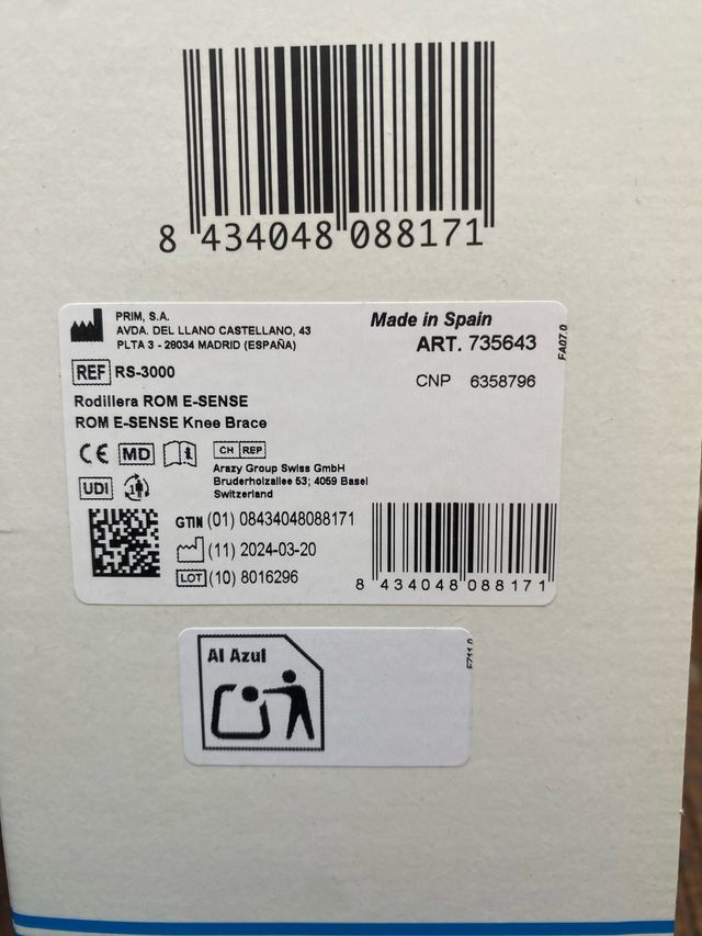 Rodillera ROM telescópica RS3000