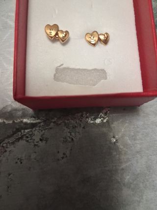 Pendientes corazón oro 18k