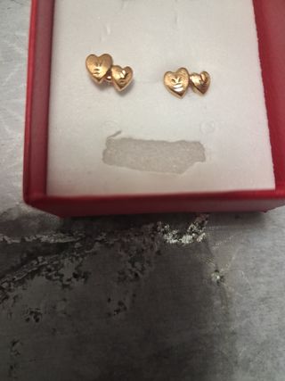Pendientes corazón oro 18k