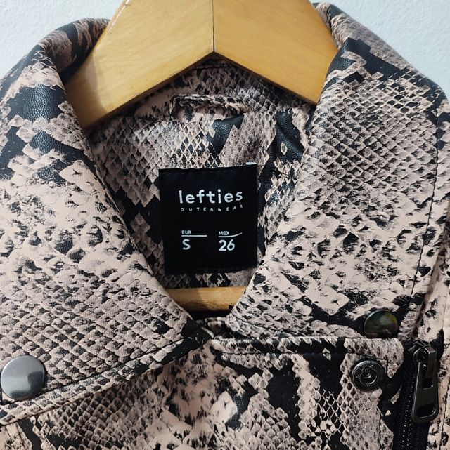 Cazadora beige y negra Lefties mujer Talla S