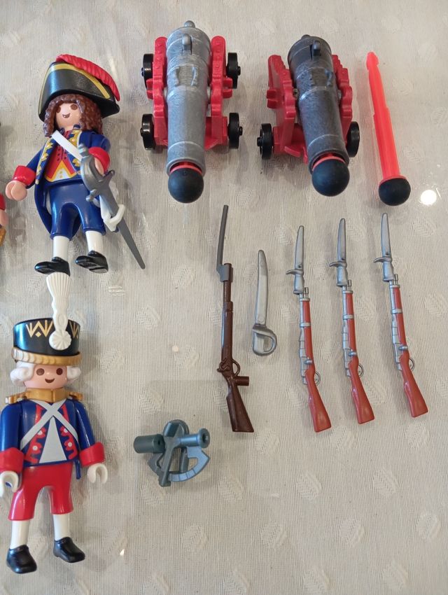 Lote Playmobil fragata inglesa y batallón 