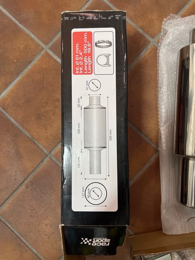 Escape deportivo acero inoxidable