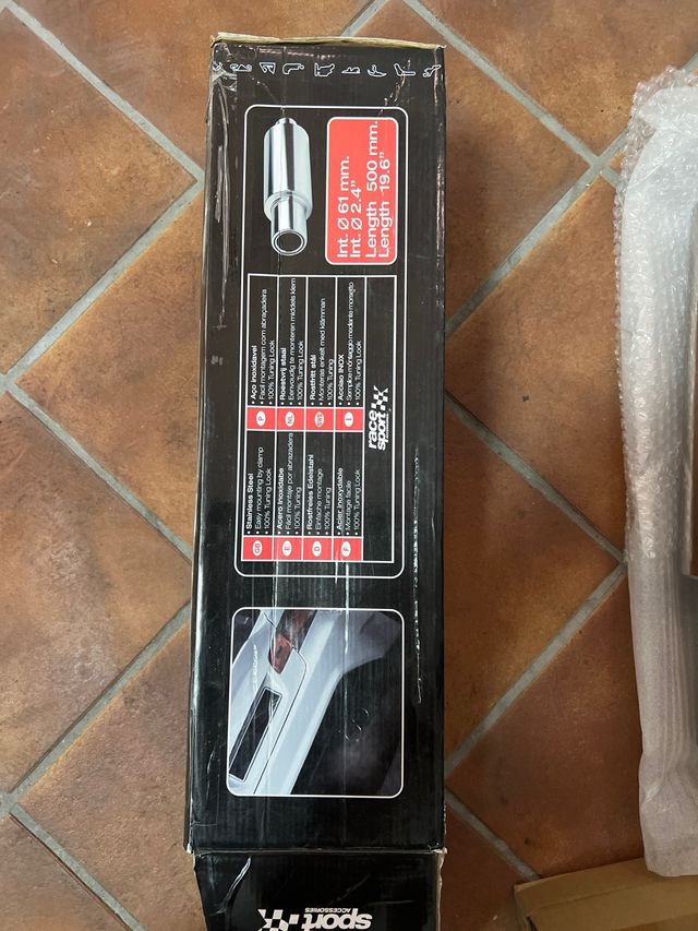 Escape deportivo acero inoxidable