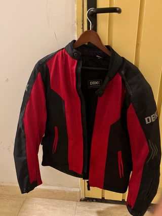 Chaqueta moto DBK roja y negra - M