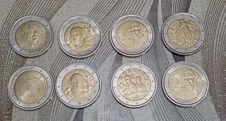 8 Monete 2€ Italia commemorative