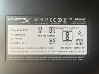 Teclado HyperX Alloy Core RGB