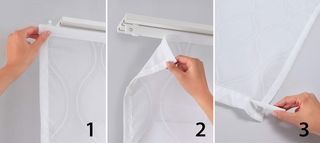 Tende opache in velluto bianco Milano 245x60