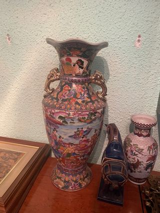 Gran Jarrón Chino Vintage Decorativo