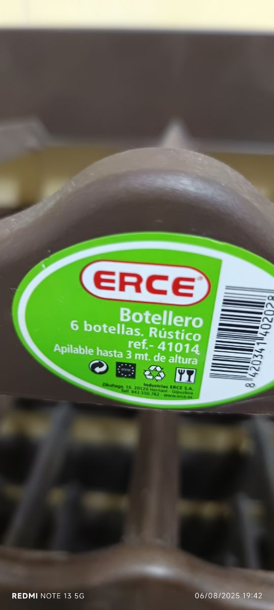 Botelleros apilables ERCE marrón