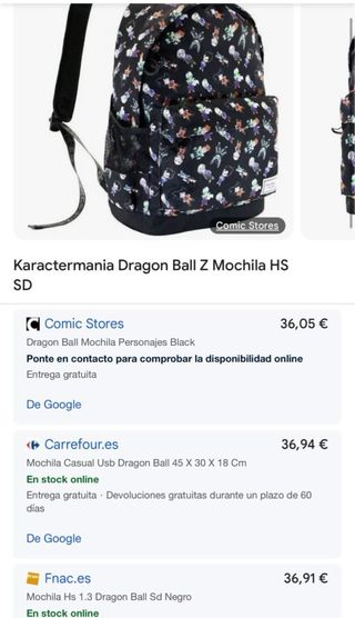 Mochila Dragon Ball Z nueva