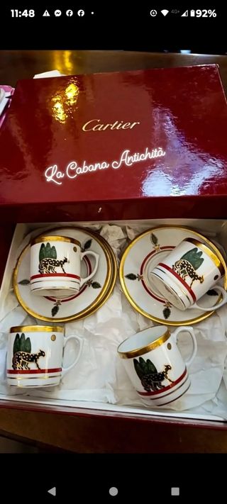 Set 4 Tazze Caffè Cartier