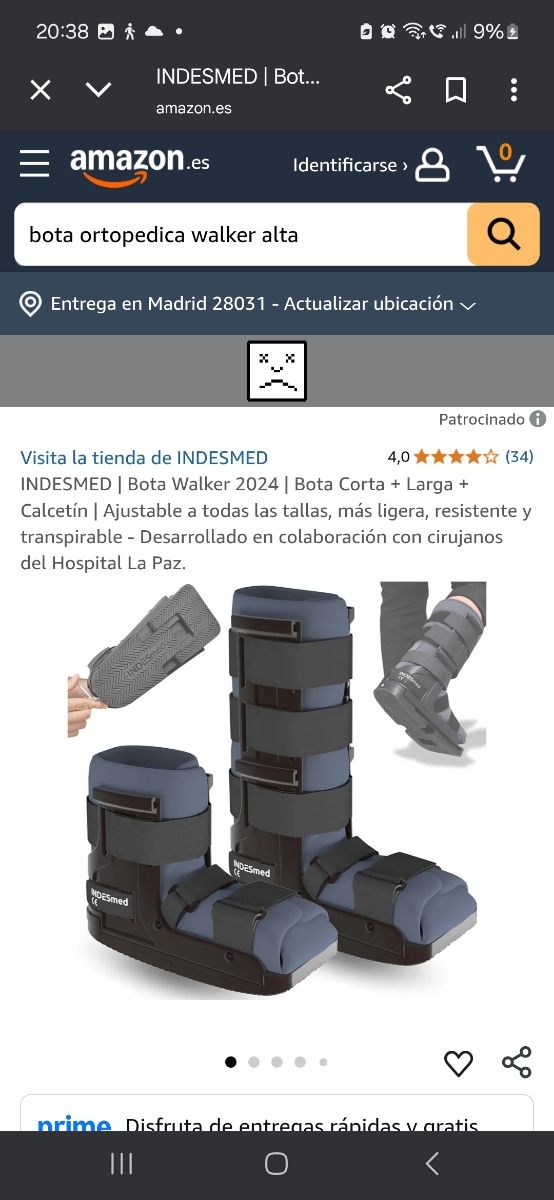 Bota Walker INDESMED alta 41