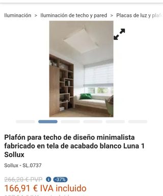 Plafón de tela dormitorio.