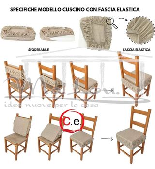 6 Cuscini sedia 