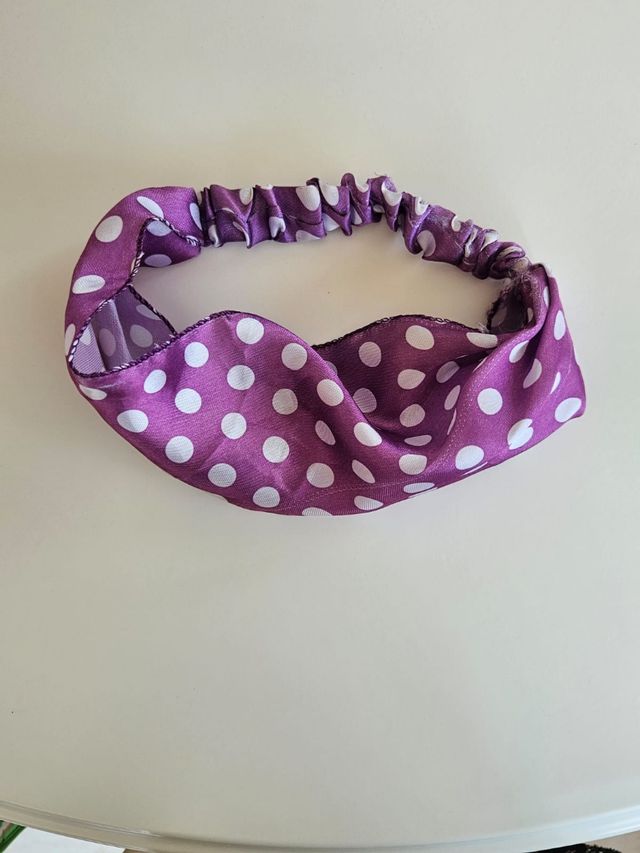 Diadema lunares morada - elástica