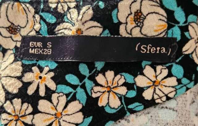 Vestido flores Sfera manga larga - T-S