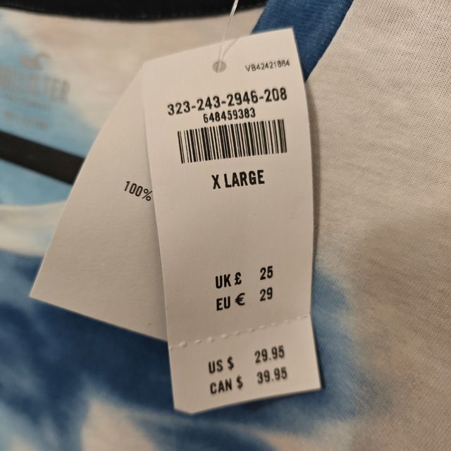 Camiseta Hollister XL - Azul