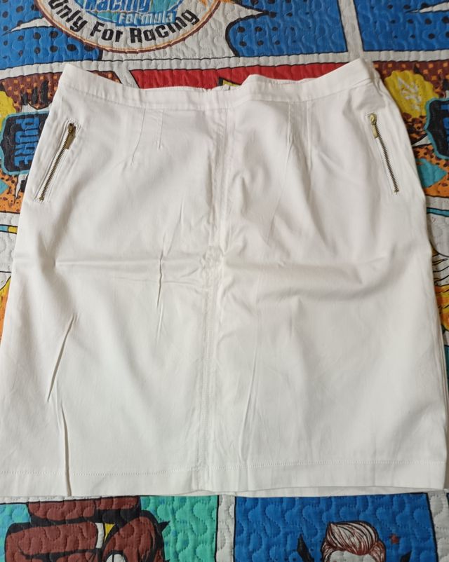 Falda blanca mujer - talla 48