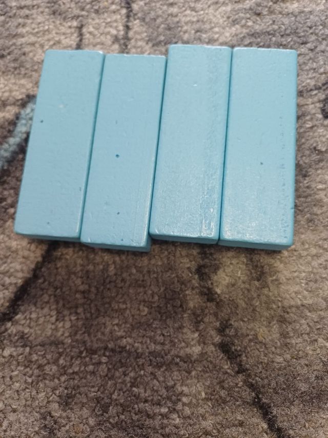 Bloques construcción madera coloreados