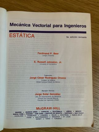 MECANICA VECTORAL PARA INGENIEROS