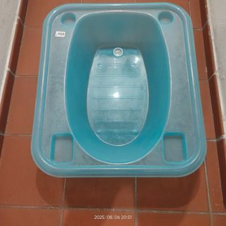 Bañera bebé - plástico azul