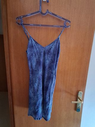 Vestido azul estampado