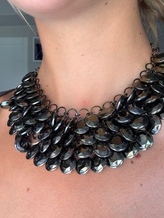 Collana elegante | nero e argento
