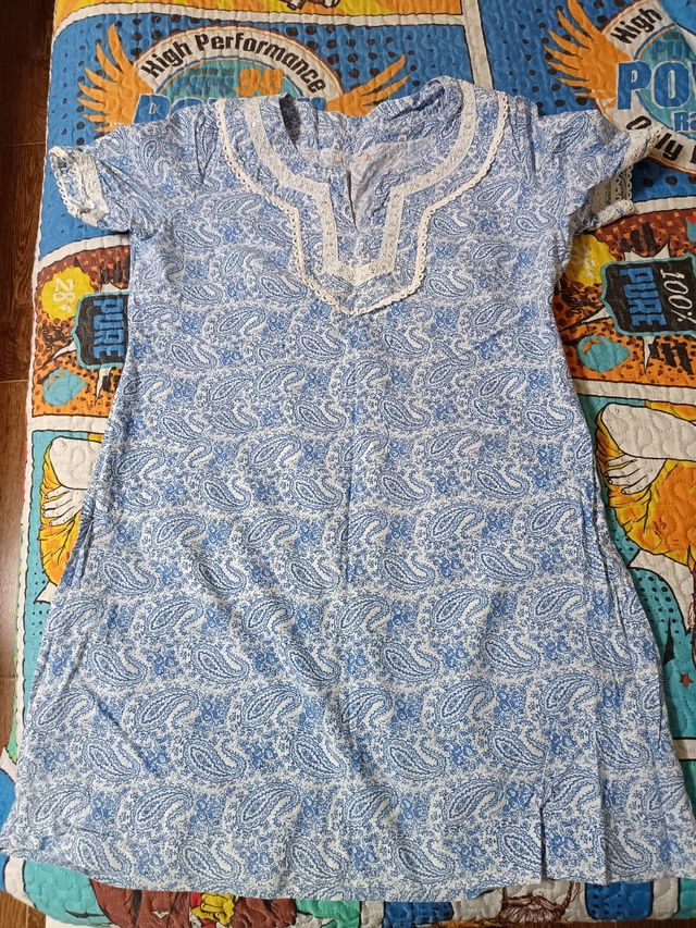 Vestido Precchio azul estampado