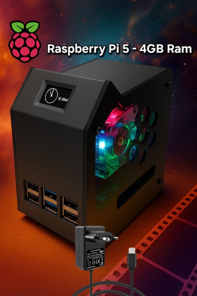 Nuovo!! Raspberry Pi 5 4GB + Case con ventola+Alim