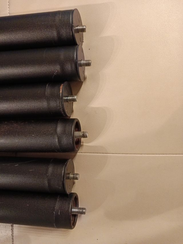 6 Patas mesa IKEA cilíndricas negras