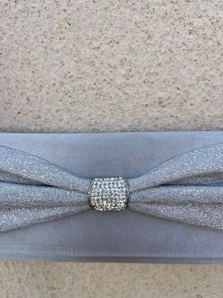 Bolso Fiesta Plata Brillante - Lazo