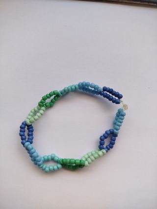 Pulsera abalorios azul-verde