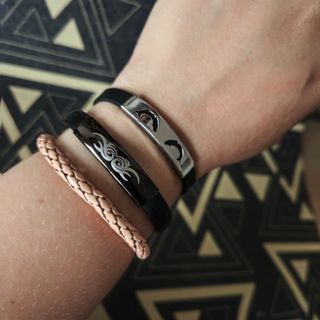 Pulseras - Pack 3: Negra y Beige