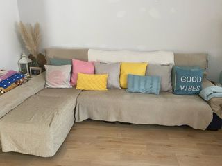 Sofá Chaislong Azul - 4 plazas