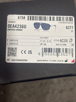 Gafas Emporio Armani - Azul Gris
