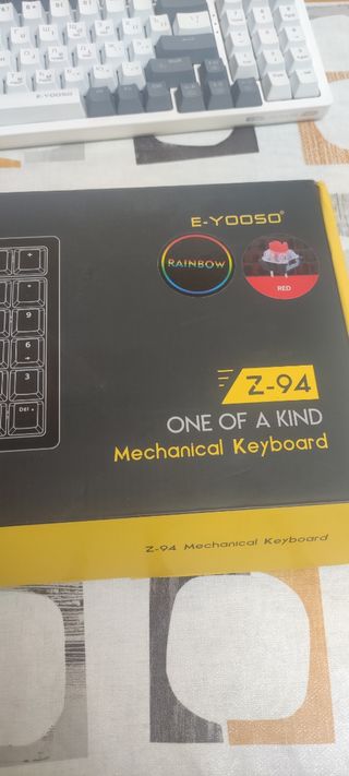 Teclado e-yooso 84% gris-blanco