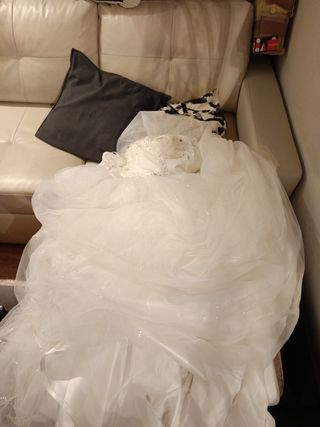 Vestido novia Amazon blanco T-XS