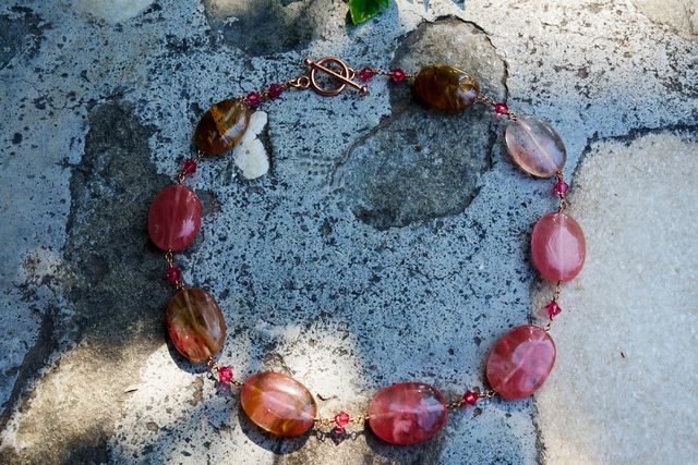 Gargantilla Swarovski Jaspe marrón-rosa