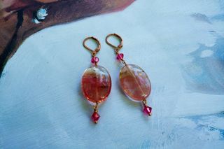 Pendientes Jaspe y Swarovski 