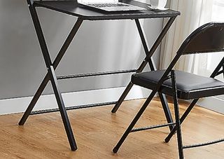 Mesa escritorio plegable negra