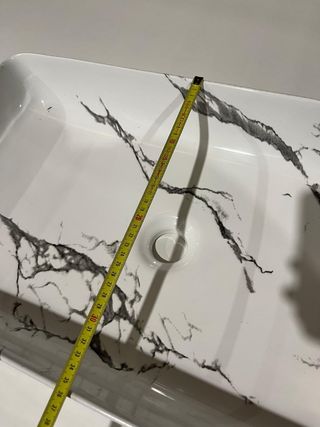 Lavabo porcelana blanco-gris