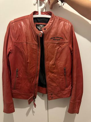 Chaqueta Harley Davidson piel roja Talla M