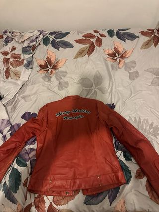 Chaqueta Harley Davidson piel roja Talla M