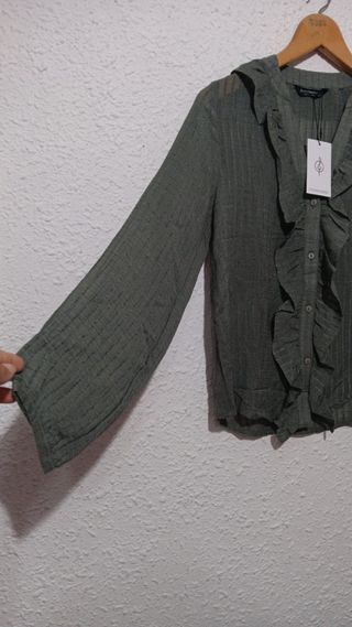 Blusa Stradivarius Verde Olivo M